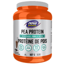 NOW Pea Protein, Non-GMO Vegan, Dutch Chocolate 907g - Five Natural