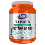NOW Pea Protein, Non-GMO Vegan, Dutch Chocolate 907g - Five Natural