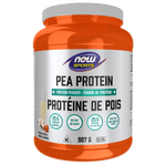 NOW Pea Protein, Non-GMO Vegan, Vanilla Toffee 907g - Five Natural
