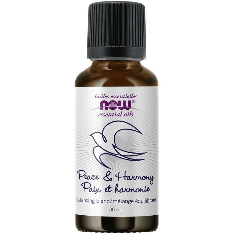 NOW Peace & Harmony Essential Oil Blend 30mL - Five Natural
