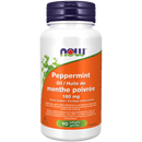 NOW Peppermint Oil 180mg Enteric Coated with Fennel & Ginger 90 Softgels - Five Natural