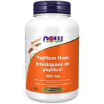 NOW Psyllium Husk 500mg 200 Capsules - Five Natural