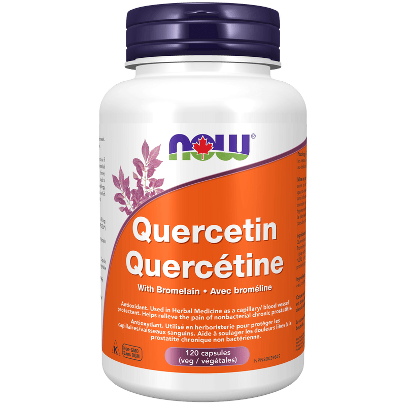 NOW Quercetin with Bromelain 120 Veg Capsules - Five Natural