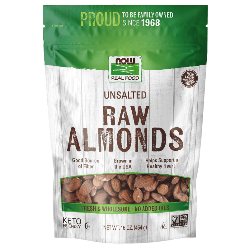 NOW Raw Almonds 454g - Five Natural