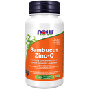NOW Sambucus Elder Zinc-C 60 Lozenges - Five Natural