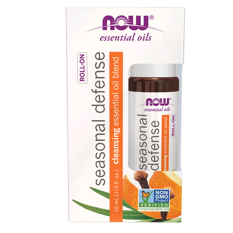 NOW Seasonal Defense Blend Roll-on 10mL - Five Natural