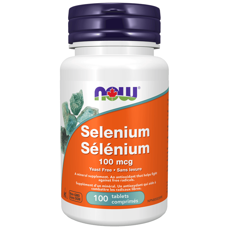 NOW Selenium 100mcg (yeastfree) 100 Tablets - Five Natural