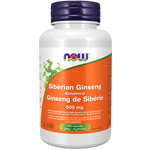 NOW Siberian Ginseng 500mg 100 Veg Capsules - Five Natural