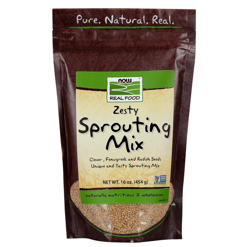 NOW Sproutable Zesty Seed Mix 454g - Five Natural