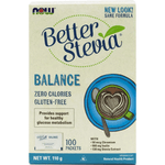 NOW Stevia Balance (with Inulin & Chromium) 100 x 1g Packets - Five Natural