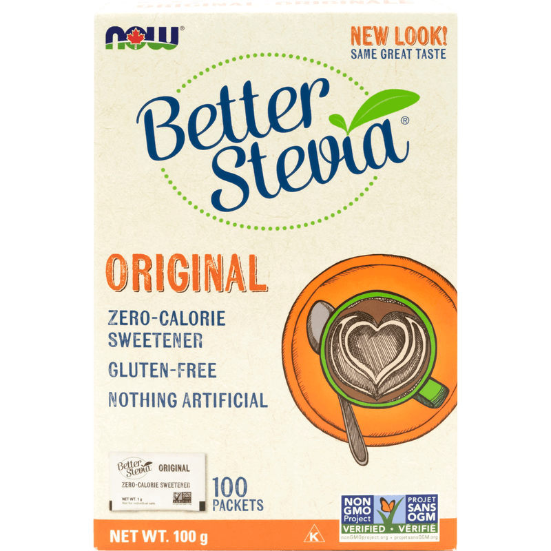 NOW Stevia Extract 100 x 1g Packets - Five Natural