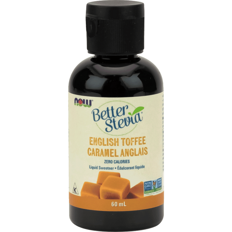 NOW Stevia Liquid Extract (English Toffee) 60mL - Five Natural