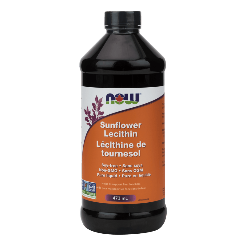 NOW Sunflower Liquid Lecithin Non-GMO 473mL - Five Natural