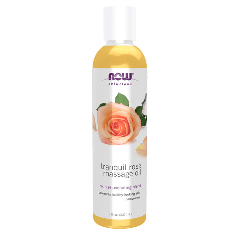 NOW Tranquil Rose Massage Oil 237mL - Five Natural