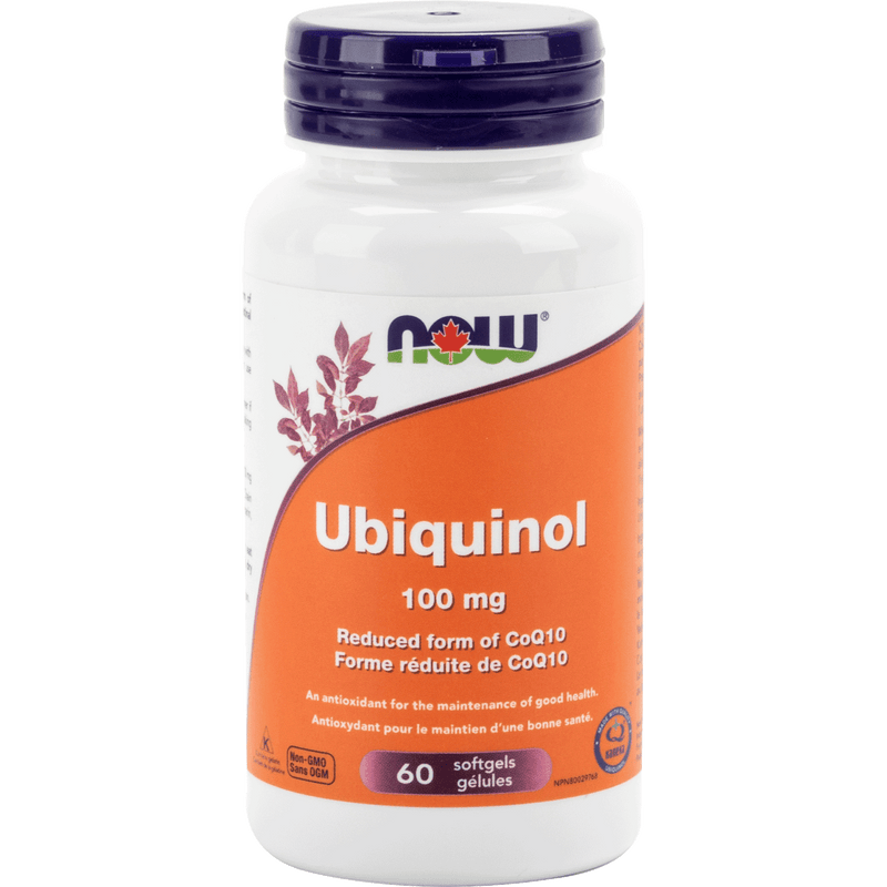 NOW Ubiquinol 100mg 60 Softgels - Five Natural