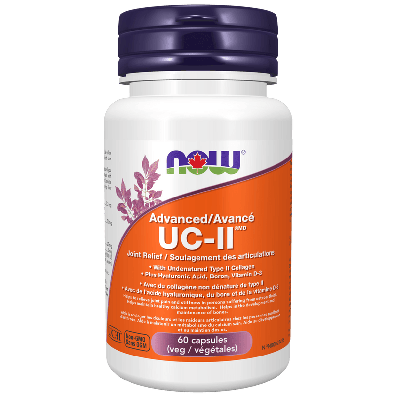 NOW UC-II Advanced Joint Relief 60 Veg Capsules - Five Natural