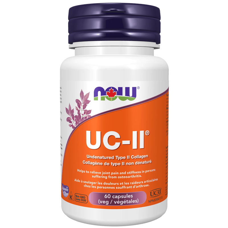 NOW UC-II Undenatured Collagen 40mg 60 Veg Capsules - Five Natural