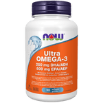NOW Ultra Omega-3 1000mg (500EPA / 250DHA) 90 Softgels - Five Natural