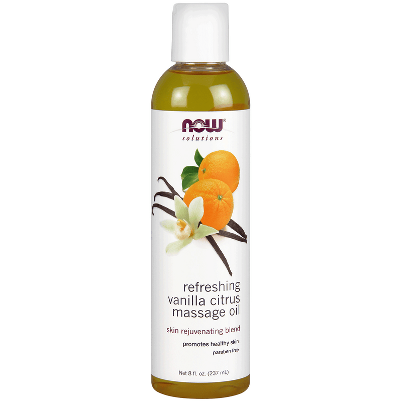 NOW Vanilla Citrus Massage Oil 237mL - Five Natural