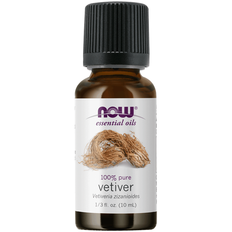 NOW Vetiver Oil (Vetiveria zizanioides) 10mL - Five Natural