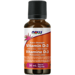 NOW Vitamin D-3 Liquid Extra Strength 1,000 IU 30mL - Five Natural