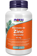 NOW Zinc Glycinate 30mg 120 Softgels - Five Natural