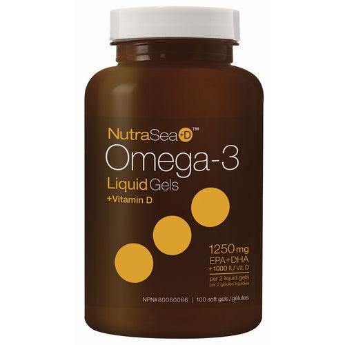 NutraSea+D Omega-3 Fresh Mint 100 Softgels - Five Natural