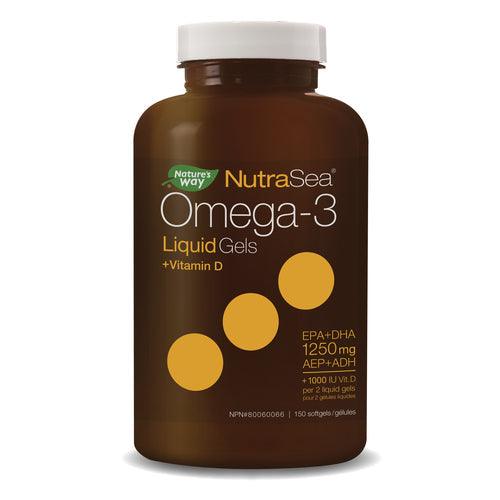 NutraSea+D Omega-3 Fresh Mint 150 Softgels - Five Natural