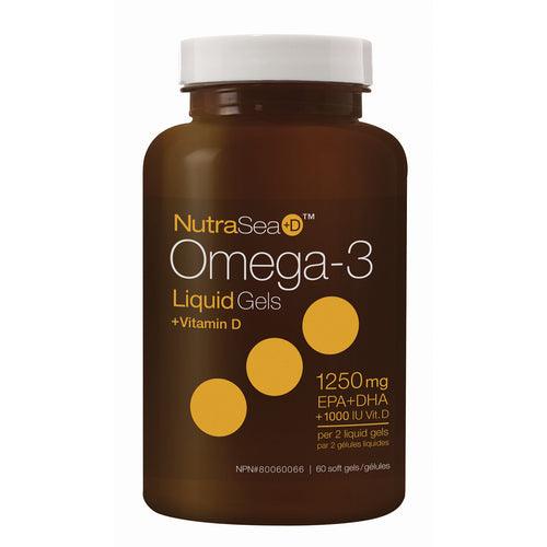 NutraSea+D Omega-3 Fresh Mint 60 Softgels - Five Natural