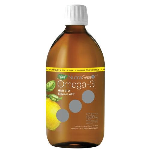NutraSea HP Omega-3 Extra Strength EPA Lemon 500mL - Five Natural