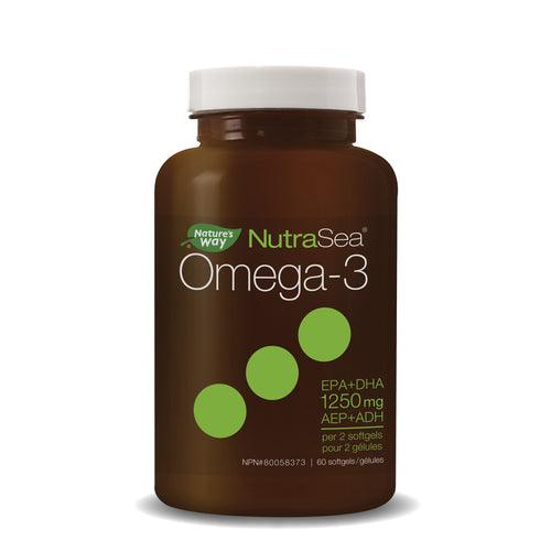 NutraSea Omega-3 Fresh Mint 60 Softgels - Five Natural