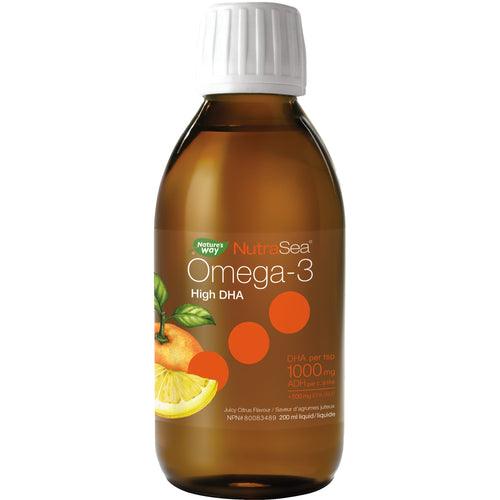 NutraSea Omega-3 High DHA Juicy Citrus 200mL - Five Natural