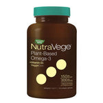 NutraVege Omega-3 +D Plant Based Fresh Mint 30 Softgels - Five Natural