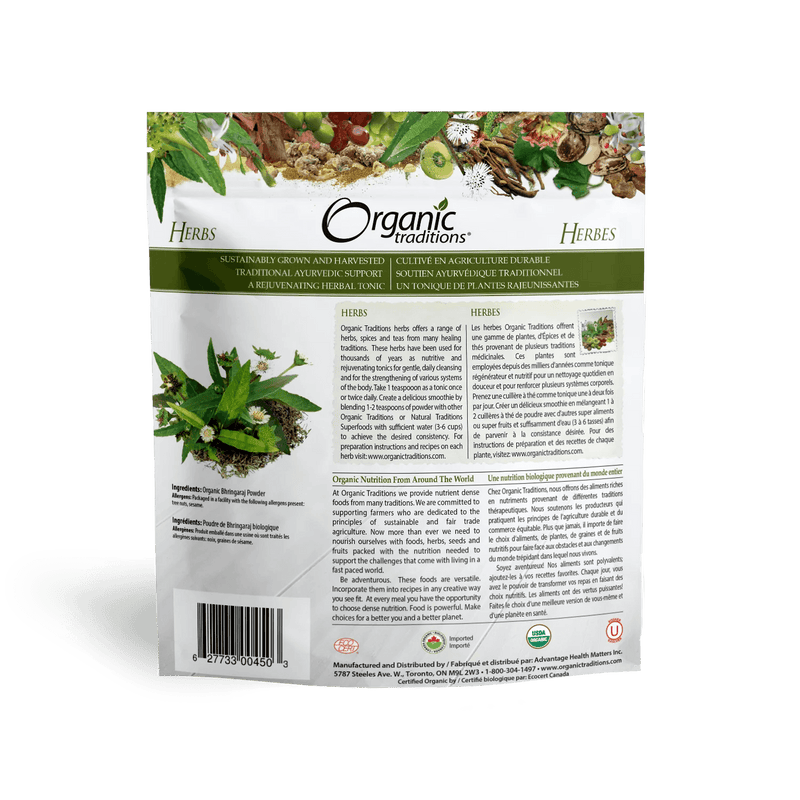 Organic Traditions Bhringaraj Powder 200g - Five Natural