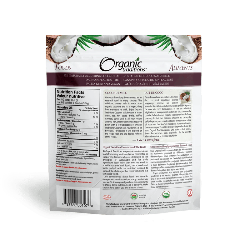 Organic Traditions Coconut Milk Powder 150g - Five Natural
