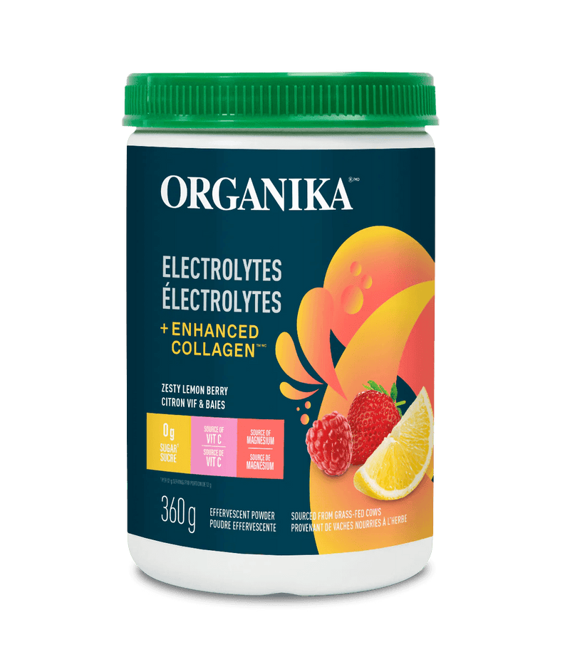 Organika Electrolytes + Enhanced Collagen Lemonberry 360g - Five Natural