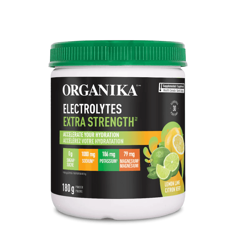 Organika Electrolytes Extra Strength Lemon Lime 180g - Five Natural