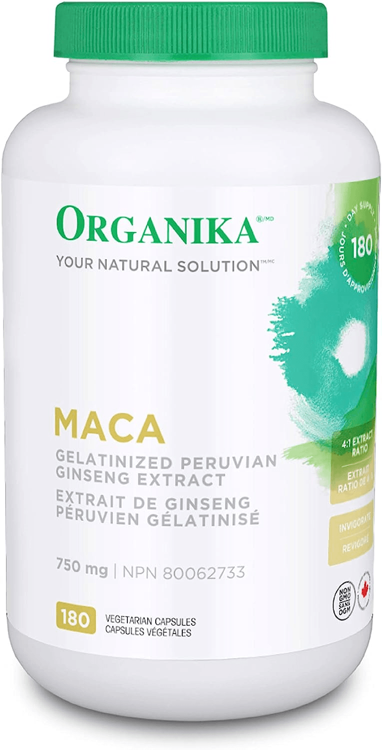 Organika Maca 750mg 180 Veg Capsules - Five Natural