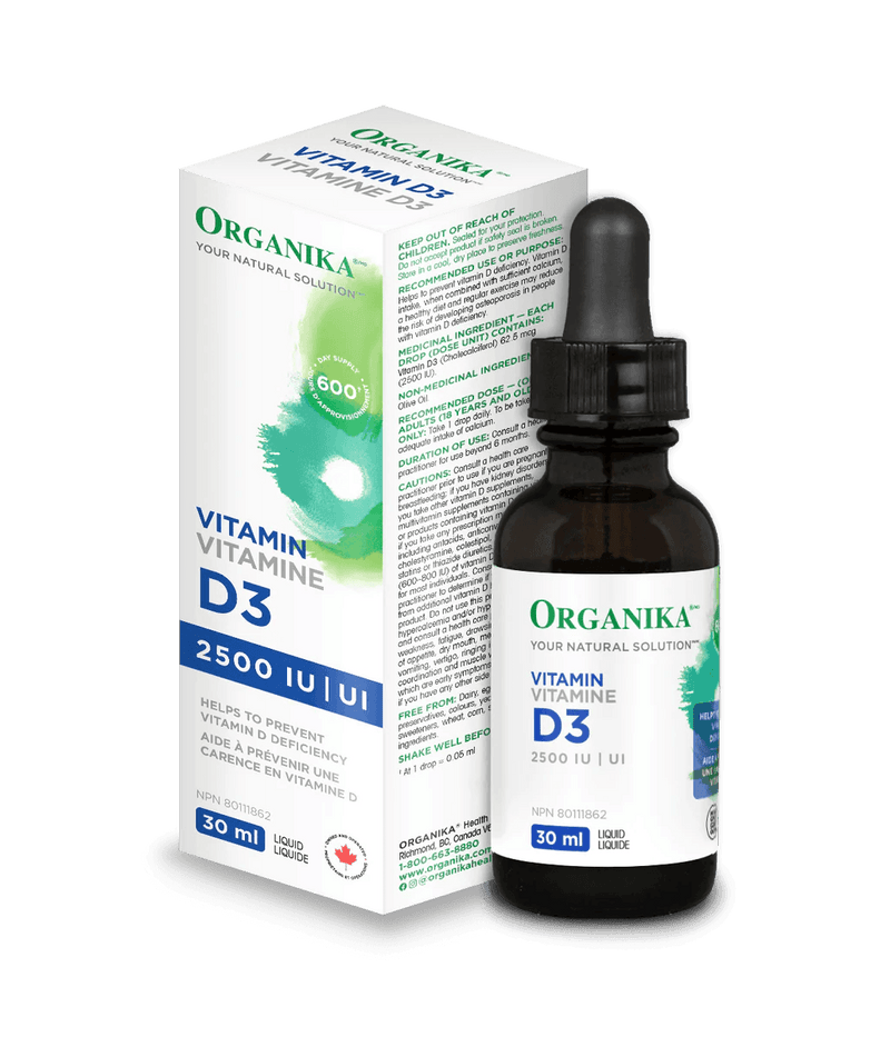 Organika Vitamin D3 2500IU 30mL - Five Natural