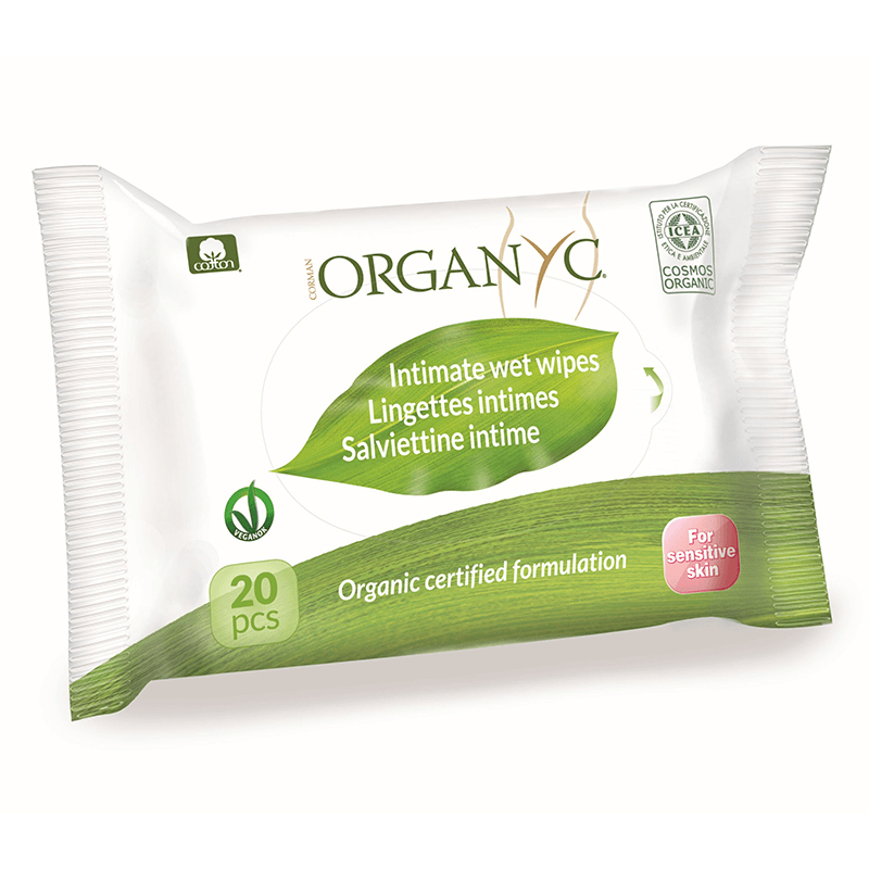 Organyc Feminine Hygiene Wipes 20 Units - Five Natural