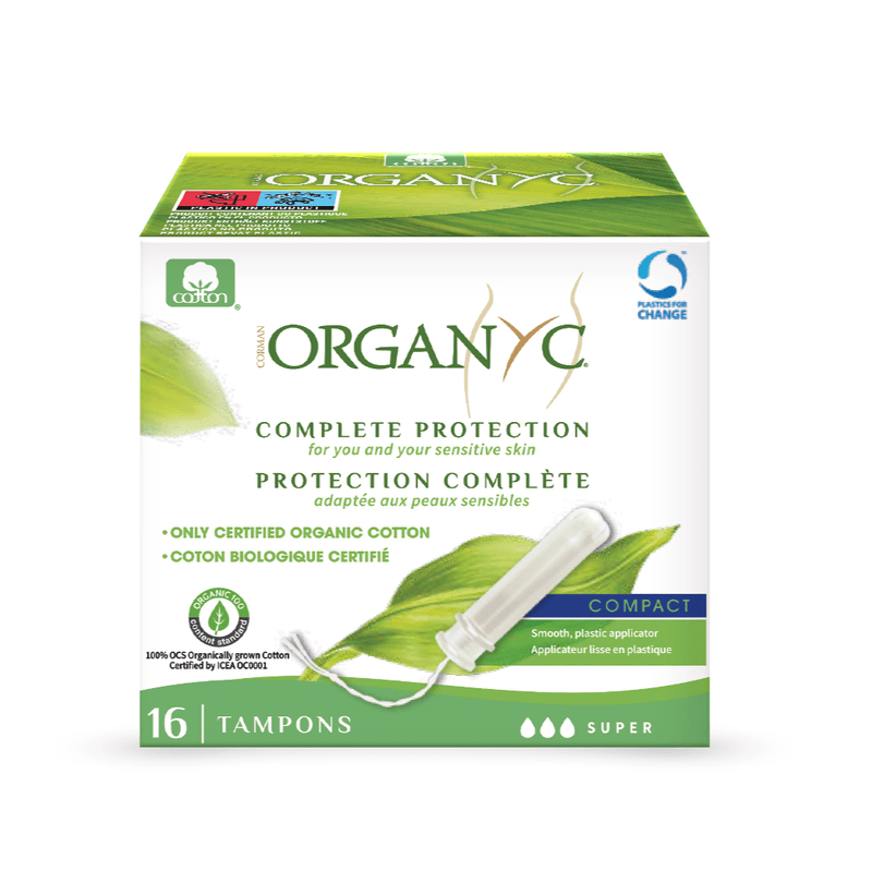 Organyc Tampons With Applicator Super 16 Units - Five Natural
