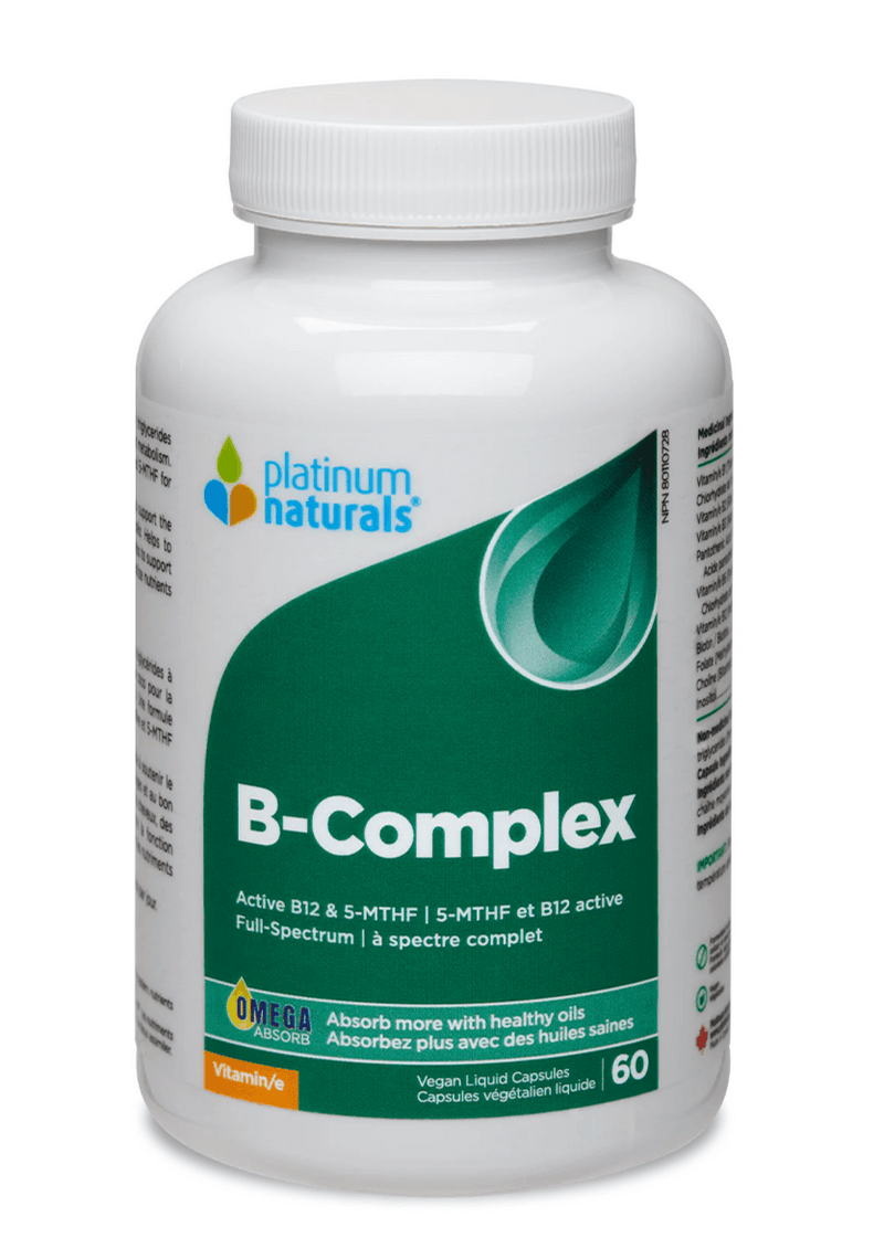 Platinum Naturals B-Complex 120 Vegan Liquid Capsules - Five Natural