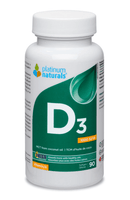 Platinum Naturals Vitamin D3 1000IU 90 Softgels - Five Natural
