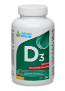 Platinum Naturals Vitamin D3 2500IU Extra Strength 360 Softgels - Five Natural