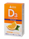 Platinum Naturals Vitamin D3 Drops 2500IU Extra Strength Orange 15mL - Five Natural
