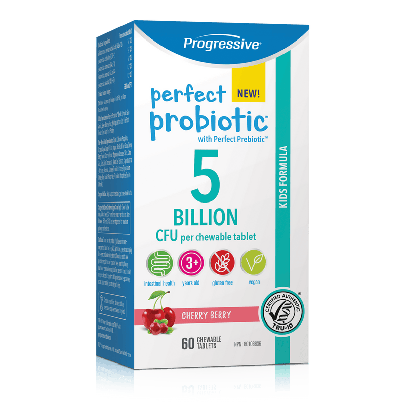 Progressive Perfect Probiotic Kids Chewable 5B 60 Chew Tabs - Five Natural