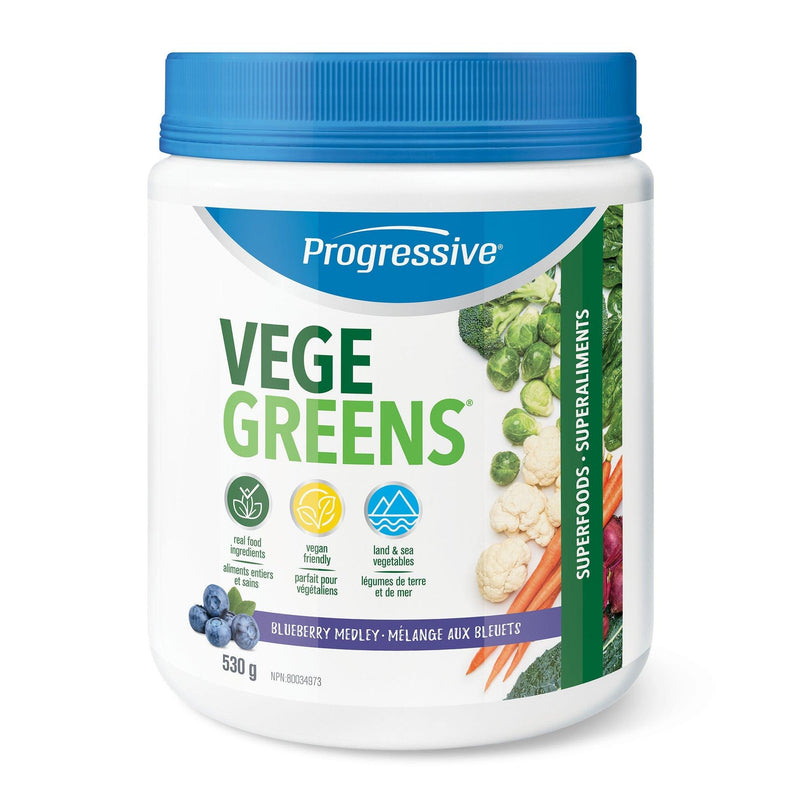 Progressive VegeGreens - Blueberry Medley 530g Powder - Five Natural