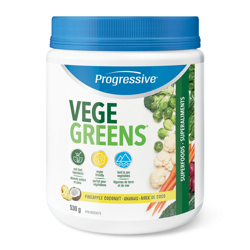 Progressive VegeGreens - Pineapple Coconut 530g Powder - Five Natural