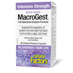 Natural Factors Keto Paleo MacroGest Intensive Strength 60 Capsules - Five Natural