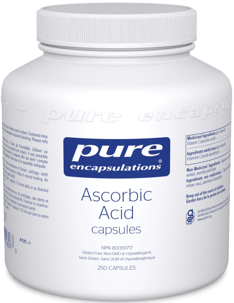 Pure Encapsulations Ascorbic Acid 250 Capsules - Five Natural